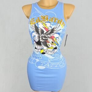 Ed Hardy | Dresses | Ed Hardy Halter Dress With Skull Design | Poshmark